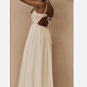 Needle & Thread Cream Floral Backless Dress